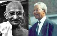 Mahatma Gandhi and Nelson Mandela